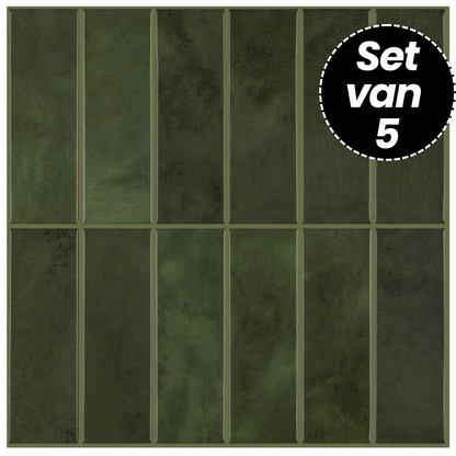 Klebefliesen – Moroccan Green - 30,5 x 30,5 cm - 5er-Set