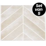 Klebefliesen – Sevilla Visgraat - 29 cm x 22,9 cm - 5er-Set
