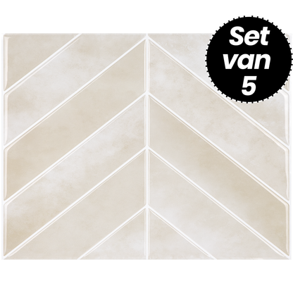 Klebefliesen – Sevilla Visgraat - 29 cm x 22,9 cm - 5er-Set