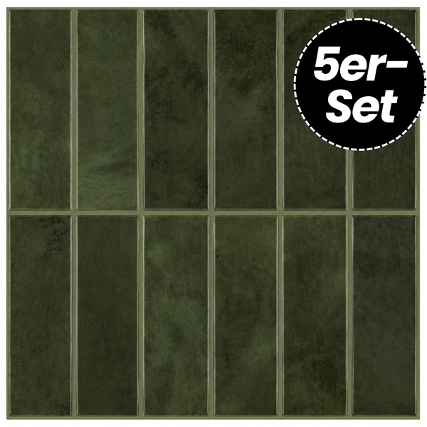 Klebefliesen – Marokkanisches Grün - 30,5 x 30,5 cm - 5er-Set