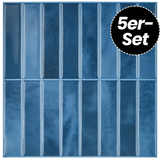 Klebefliesen – Tiefblau - 25,4 cm x 25,4 cm - 5er-Set