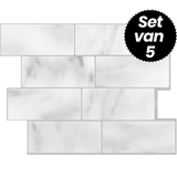 Klebefliesen – Marble Madrid - 29,4 x 21,2 cm - 5er-Set