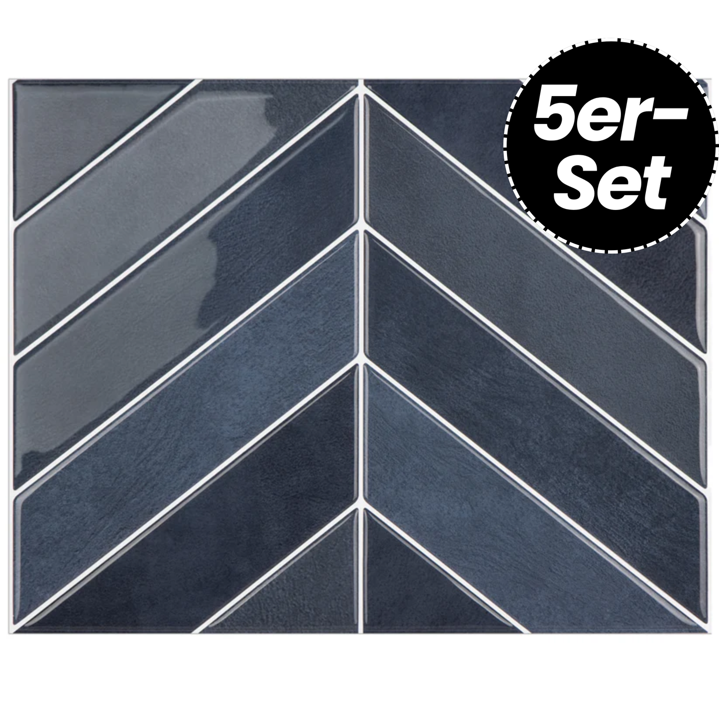 Klebefliesen – Monaco Fischgrät - 29 cm x 22,9 cm - 5er-Set