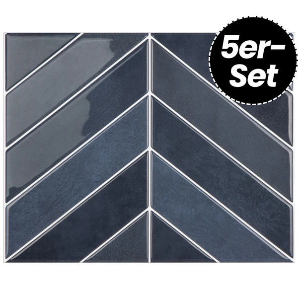 Klebefliesen – Monaco Fischgrät - 29 cm x 22,9 cm - 5er-Set