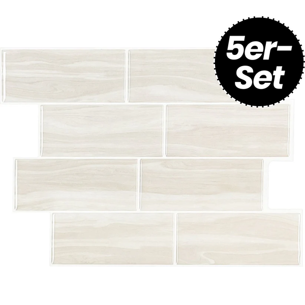 Klebefliesen – Casablanca Beige - 29,4 x 21,2 cm - 5er-Set