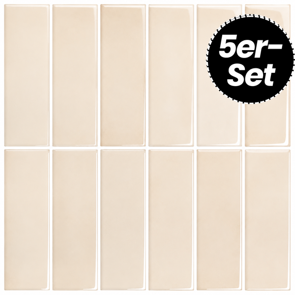 Klebefliesen – Zartes Pfirsich - 30,5 x 30,5 cm - 5er-Set