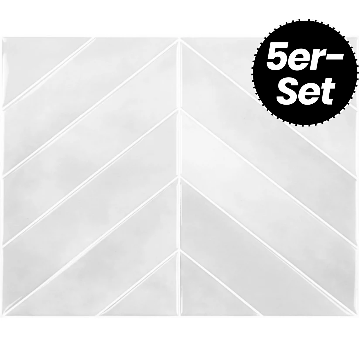Klebefliesen – Glasgow Fischgrät - 29 cm x 22,9 cm - 5er-Set