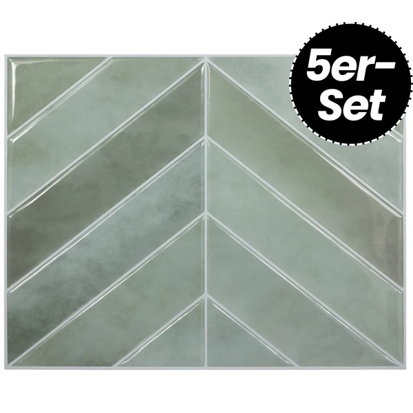 Klebefliesen – Rio Fischgrät - 29 cm x 22,9 cm - 5er-Set