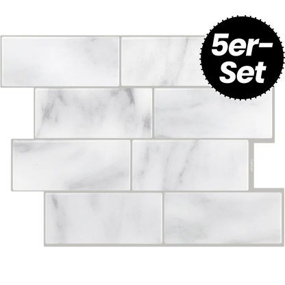 Klebefliesen – Madrid Marmoroptik - 29,4 x 21,2 cm - 5er-Set