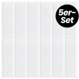 Klebefliesen – Alta White - 30,5 x 30,5 cm - 5er-Set