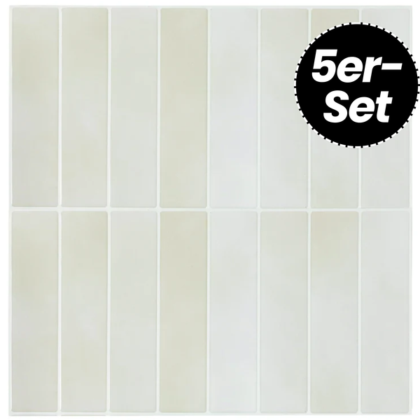 Klebefliesen – Santorini Beige - 30,5 x 30,5 cm - 5er-Set