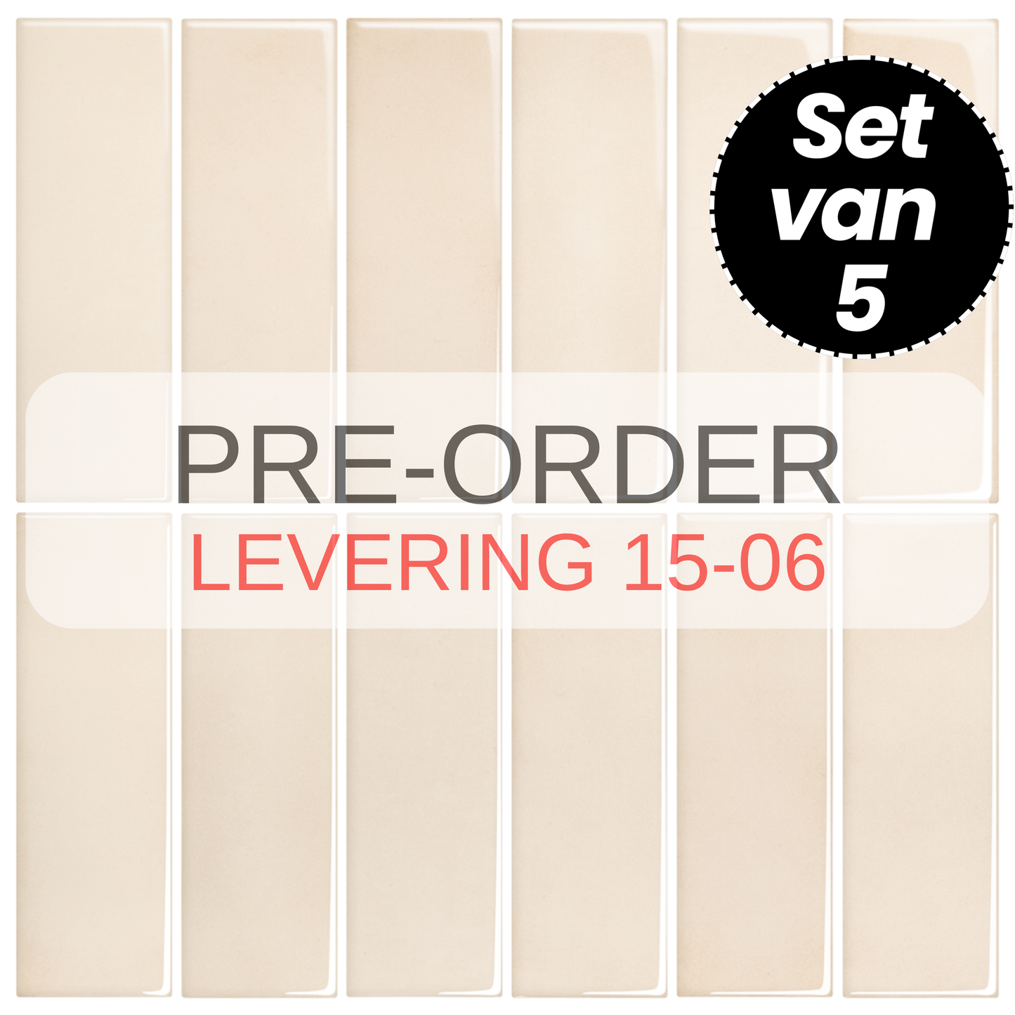 Klebefliesen – Soft Peach - 30,5 x 30,5 cm - 5er-Set