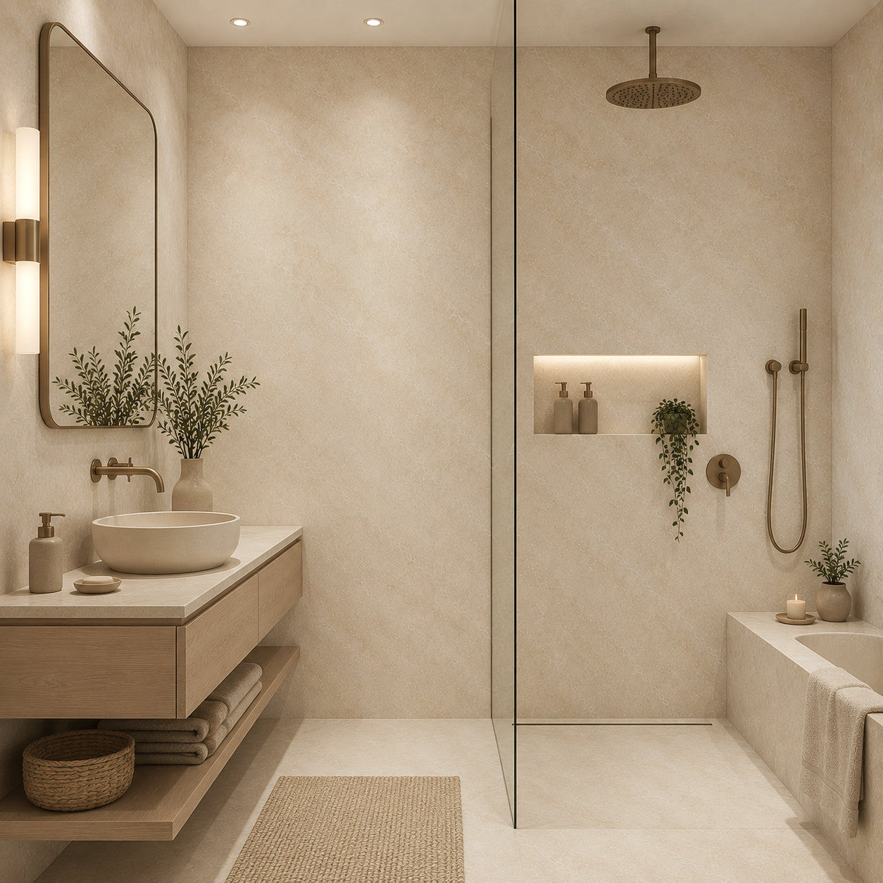 Selbstklebende Tapete - Oxide Beige - 60 cm x 10 m - Matt
