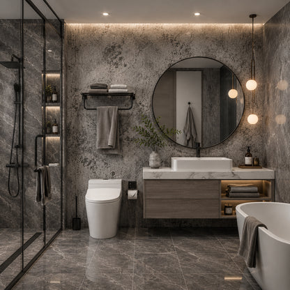 Selbstklebende Tapete - Helle Beton - 60 cm x 10 m - Matt