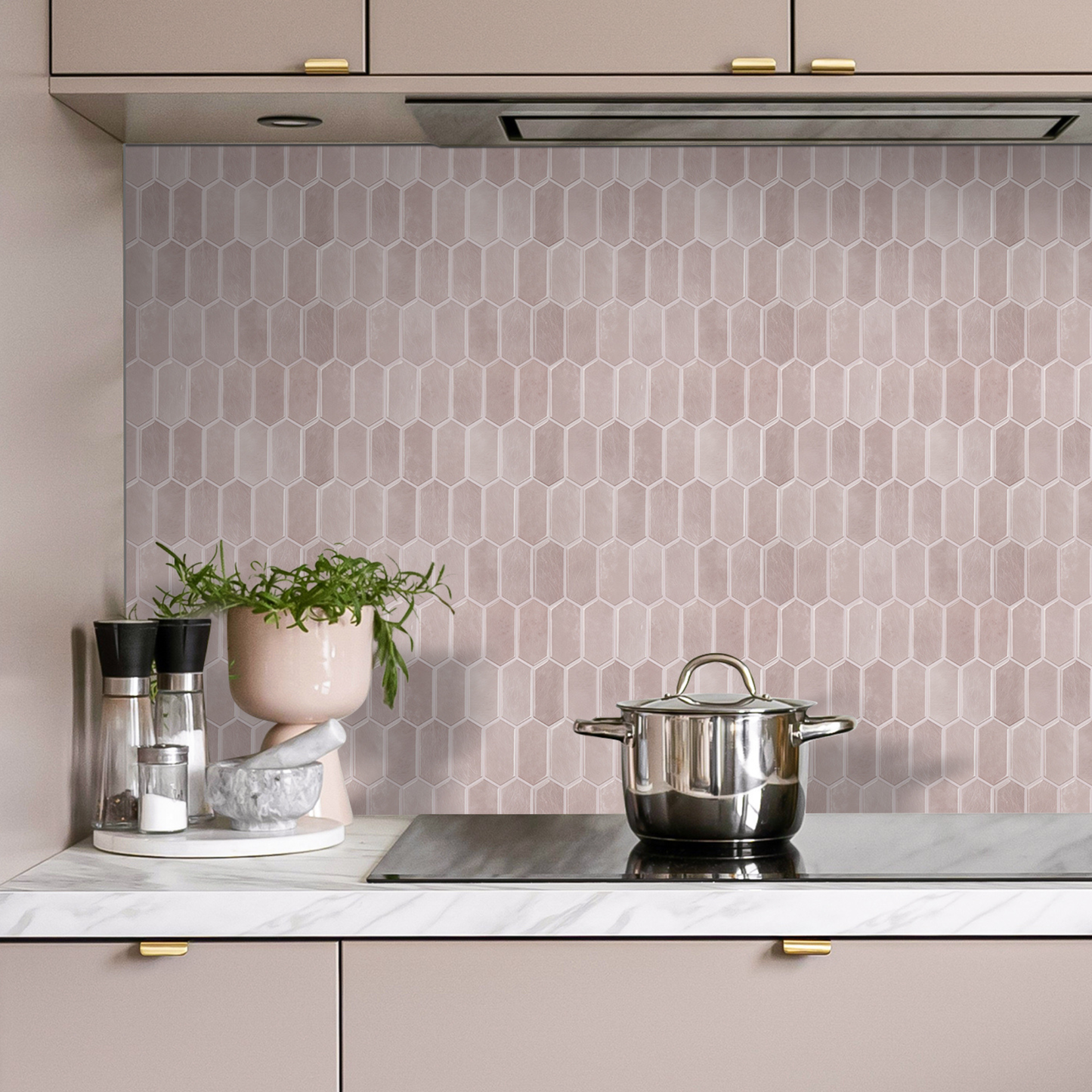 Klebefliesen – Marrakesh Blush - 30,5 x 30,5 cm - 5er-Set