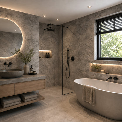 Selbstklebende Tapete - Helle Beton - 60 cm x 10 m - Matt