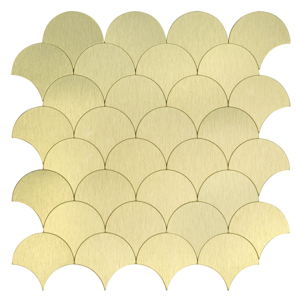 Selbstklebende Fliesen - Shells Gold - 26,6 x 26,6 cm