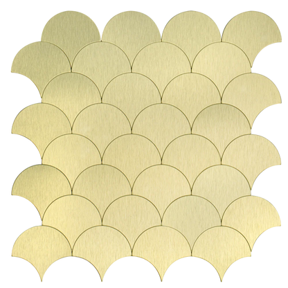 Selbstklebende Fliesen - Shells Gold - 26,6 x 26,6 cm