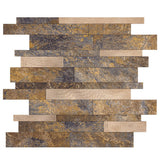 Selbstklebende Fliesen - Rectangle Copper - 29,1 x 28,6 cm