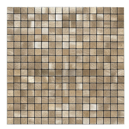 Selbstklebende Fliesen - Squares Bronze -  26,5 x 26,5 cm