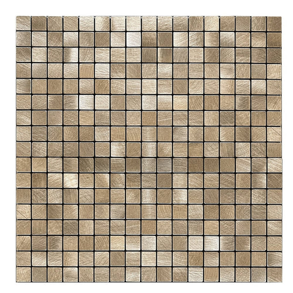 Selbstklebende Fliesen - Squares Bronze -  26,5 x 26,5 cm