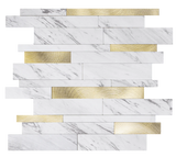 Selbstklebende Fliesen - Rectangle Gold Marmer - 30,3 x 29,8 cm