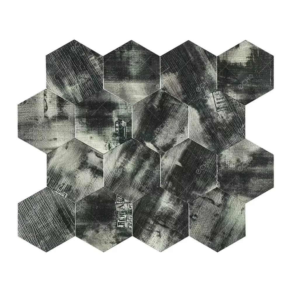 Selbstklebende Fliesen - Hexagon Oxide  -  29,2 x 25,5 cm