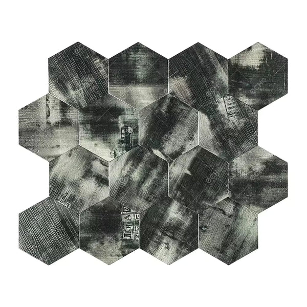 Selbstklebende Fliesen - Hexagon Oxide  -  29,2 x 25,5 cm