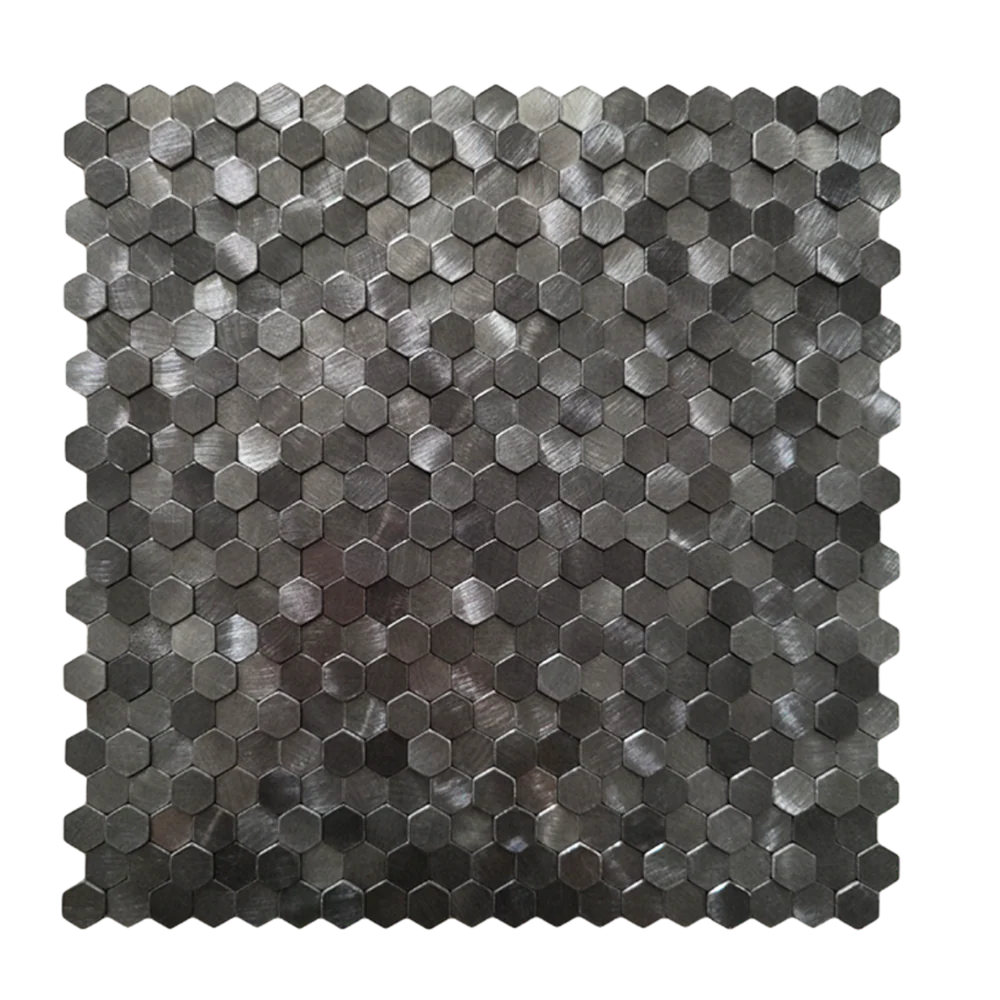 Selbstklebende Fliesen - Hexagon Mini Black - 30,6 x 30,7 cm