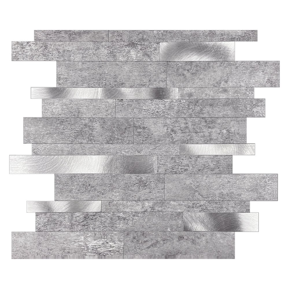 Selbstklebende Fliesen - Rectangle Grey - 30,3 x 29,8 cm
