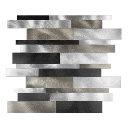 Selbstklebende Fliesen - Rectangle Silver - 30,3 x 29,8 cm