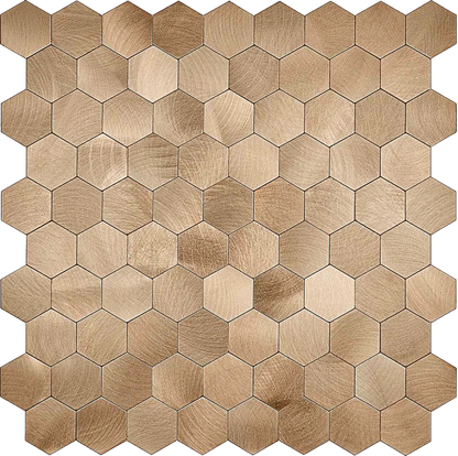 Selbstklebende Fliesen - Hexagon Bronze - 29,1 x 28,6 cm