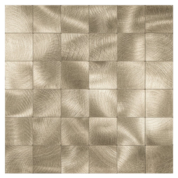 Selbstklebende Fliesen - Brushed Gold-  30,5 x 30,5 cm