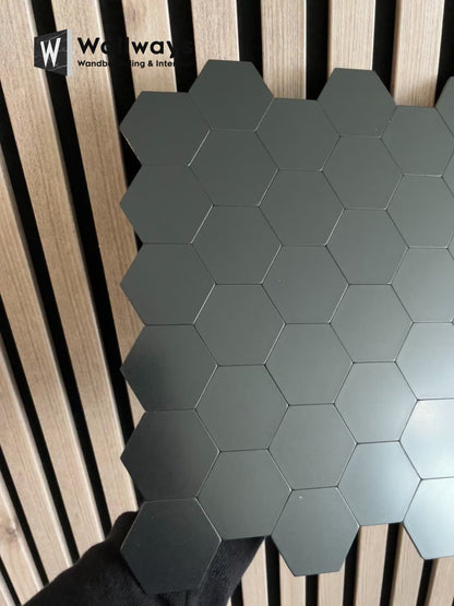 Selbstklebende Fliesen - Hexagon Black -  29,2 x 28,8 cm
