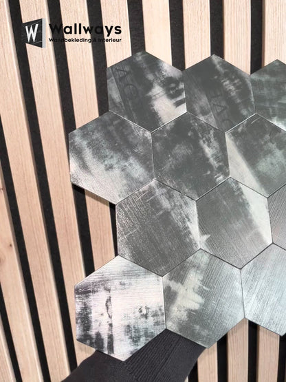 Selbstklebende Fliesen - Hexagon Oxide  -  29,2 x 25,5 cm