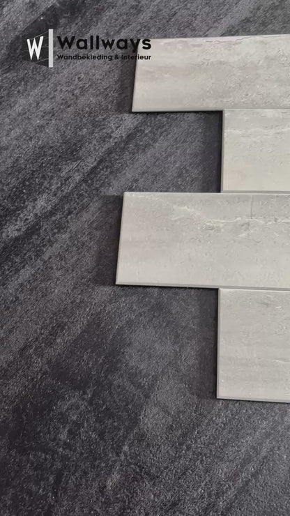 Selbstklebende Fliesen - Bricked Light Grey - 30,5 x 30,5 cm